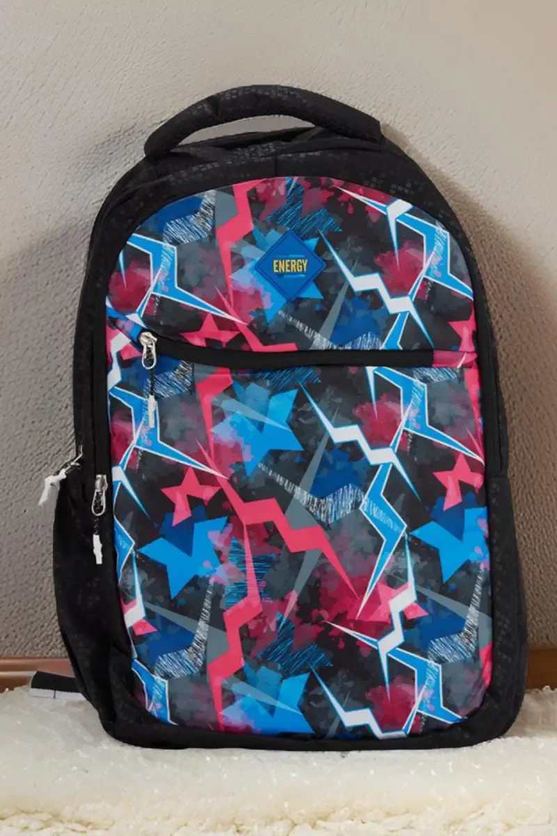Polyester Star Printed School Bag for Unisex - Multicolor
