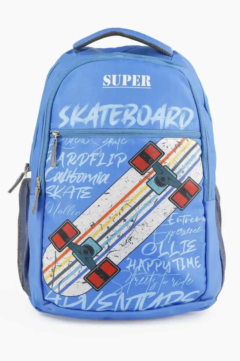 Polyester Skateboard Printed School Bag for Unisex