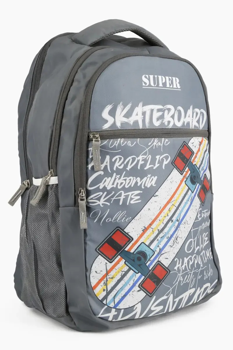 Polyester Skateboard Printed School Bag for Unisex