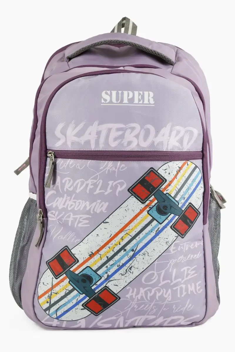 Polyester Skateboard Printed School Bag for Unisex