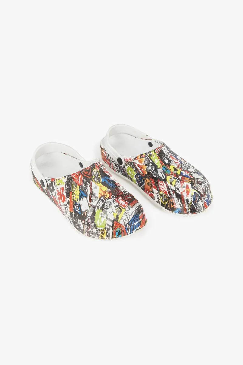 Men's Casual Printed Clogs