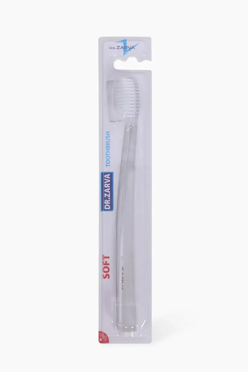 DR.ZARVA Soft Bristles Tooth Brush (White) - Pack of 1