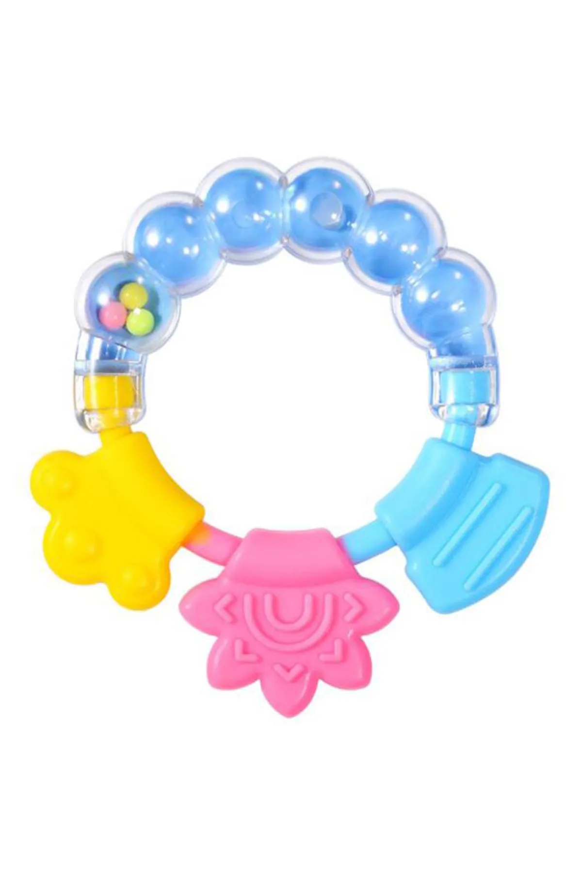 Mommas Baby Bell Teether Ring (Blue)