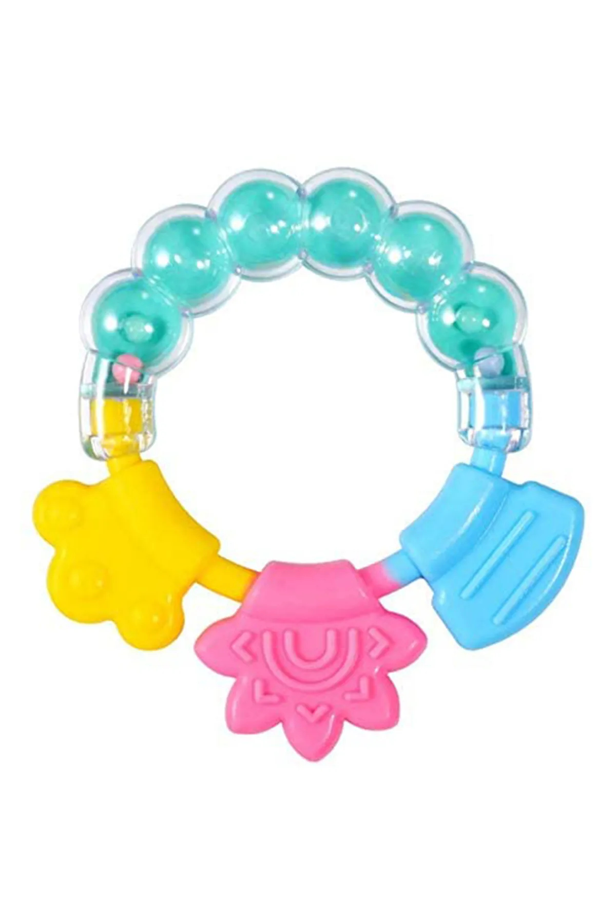 Mommas Baby Bell Teether Ring (Green)