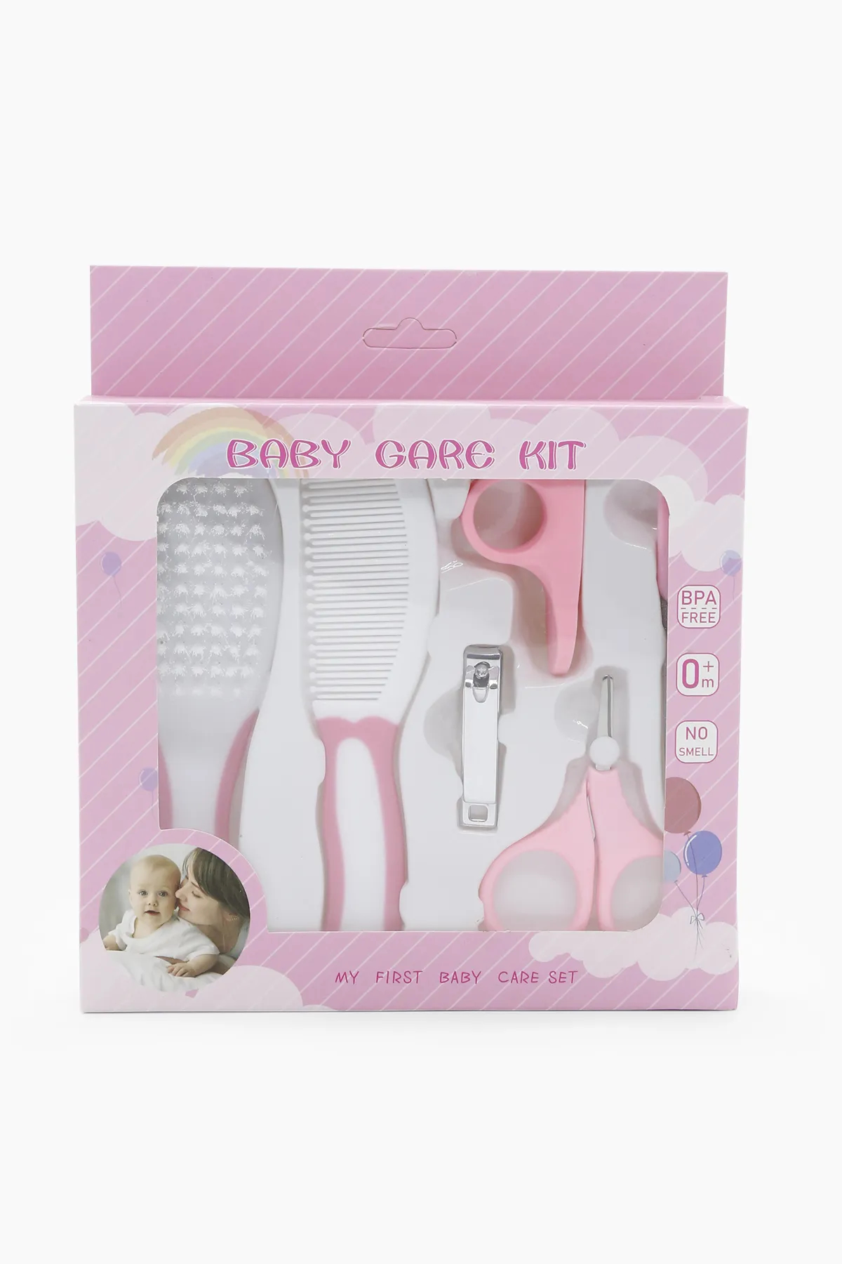 Mommas Baby Care Grooming Kit Pack (Pink)- 6 Piece