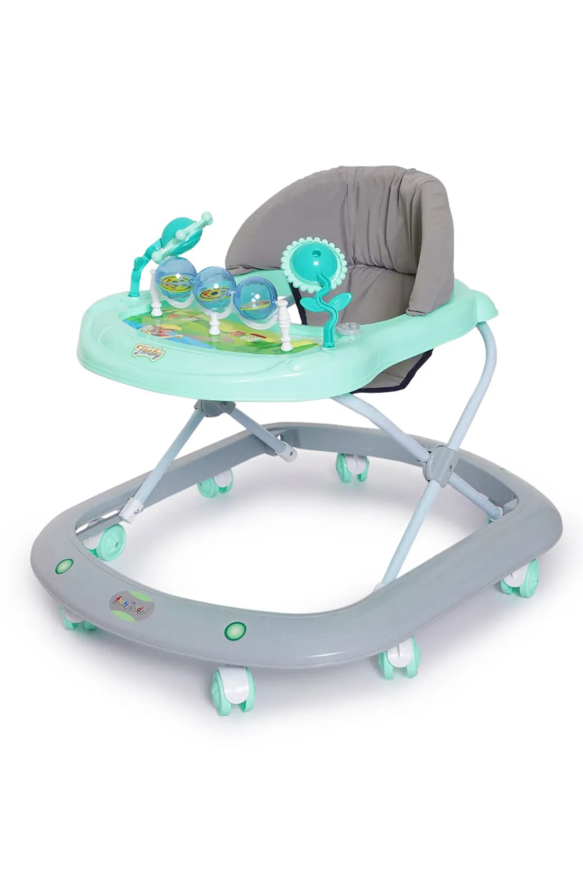 Kid's Foldable Activity Walker with Adjustable Height - Pack Of 1 (Green)