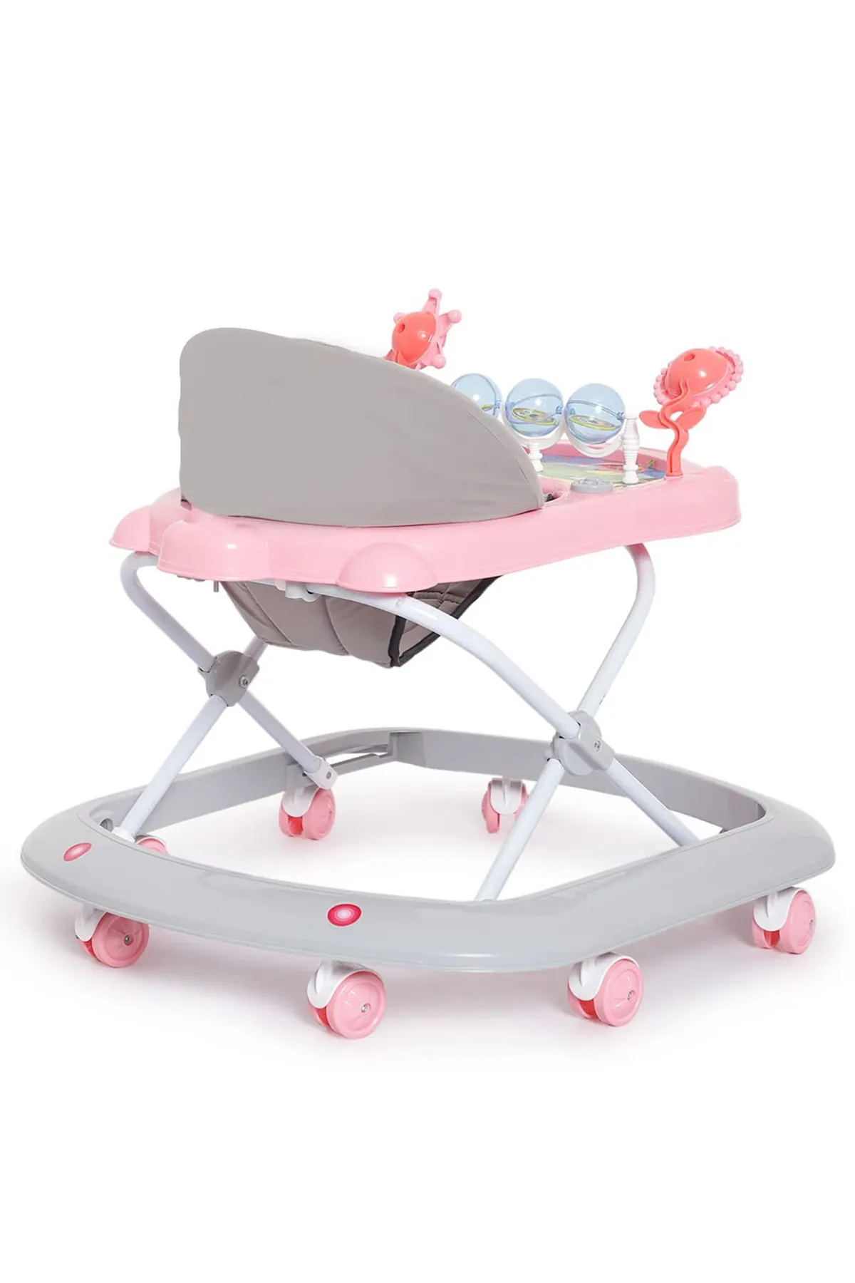 Kid's Foldable Activity Walker with Adjustable Height - Pack Of 1 (Pink)