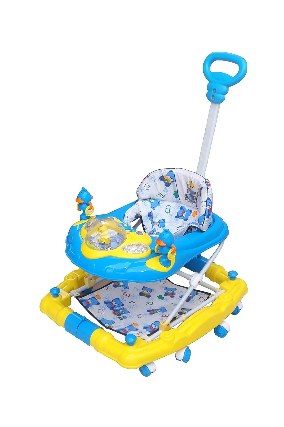 6 in 1 Baby Walker, Foldable with Musical Activity Tray (Blue)