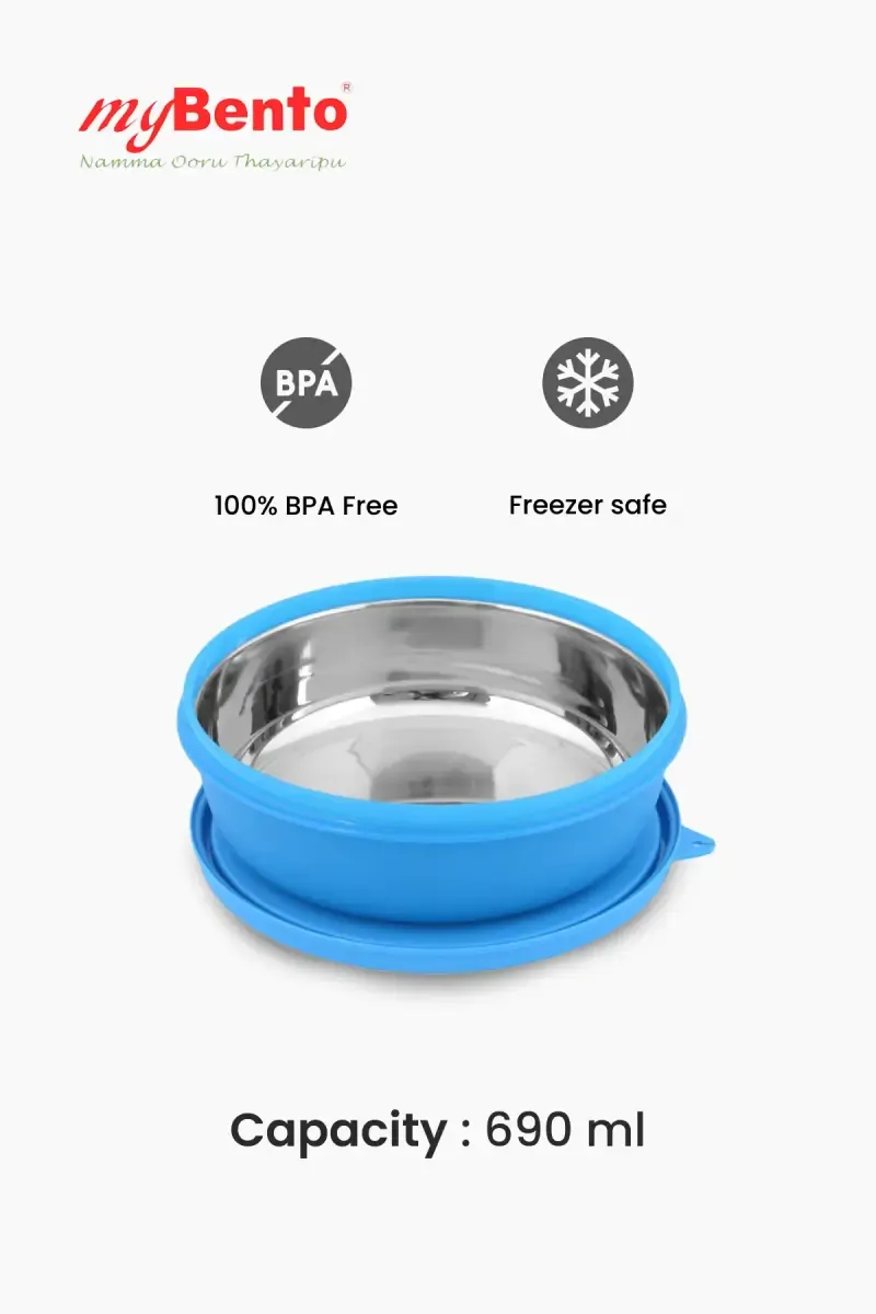 MyBento Plastic & Stainless Steel Passion 7H Lunch Box - 690ml