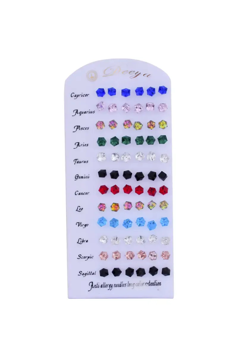 Classy 36 Pairs of Colorful Stud Earrings for Girls & Women