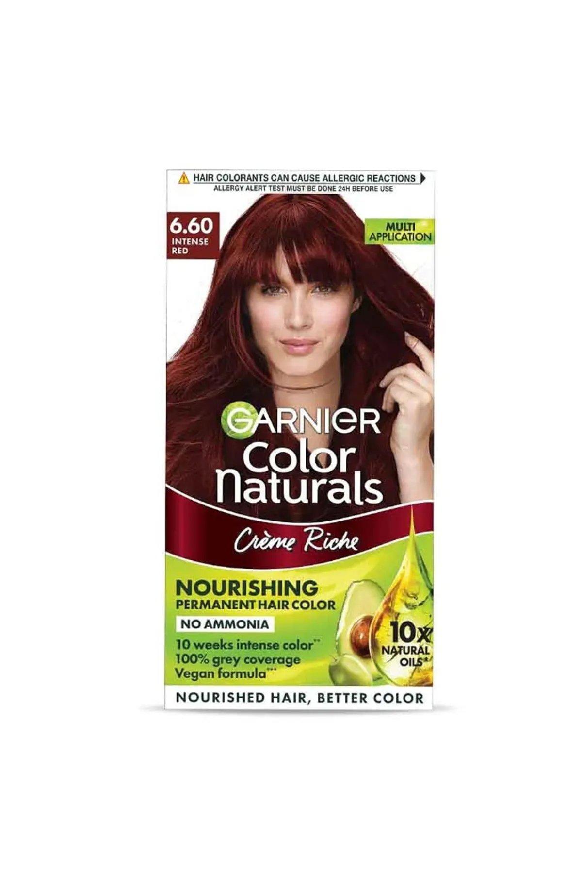 Garnier Color Naturals Crème Riche Hair Color – 60g + 60ml + 10ml (Intense Red)