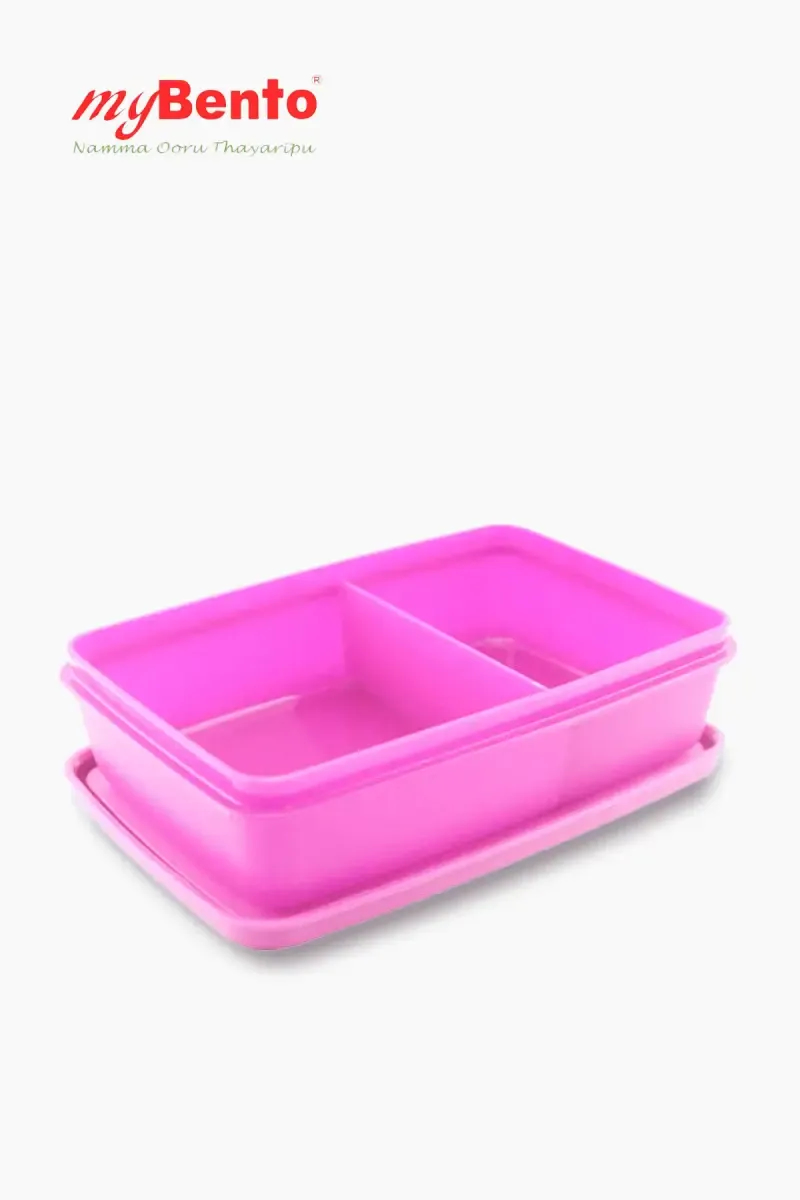 MyBento Plastic Rectang Split Lunch Box - 810ml