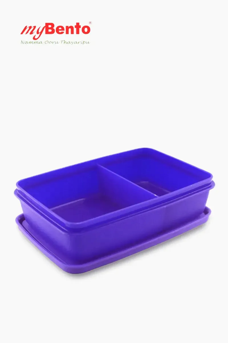 MyBento Plastic Rectang Split Lunch Box - 810ml