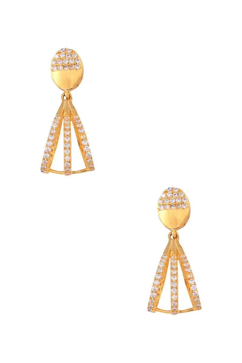 White Stone Dangle Earring for Women