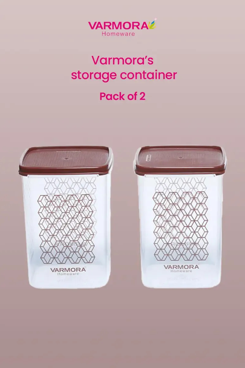 Varmora Plastic Printed Store Well Containers Set  - 1850ml (Each)