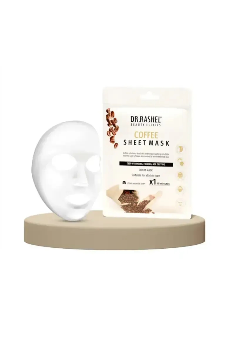 DR.RASHEL Coffee Sheet Face Mask with Serum- 20g