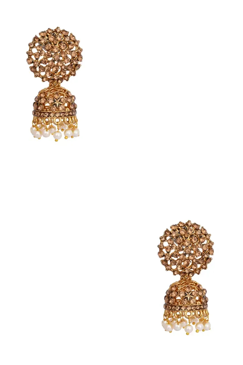 Traditional Gold Plated Jhumki Earrings for Women