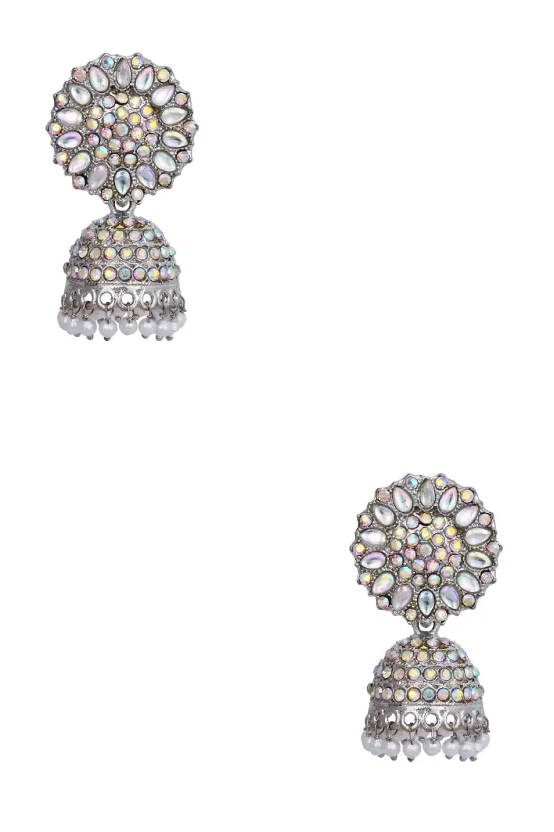 Traditional Floral Design Jhumki Earrings for Women