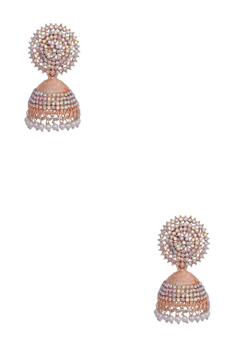 Traditional Cubic Zirconia Jhumki Earrings for Women