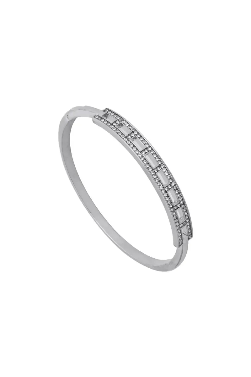Silver Plated White Zircon Bracelet for Women