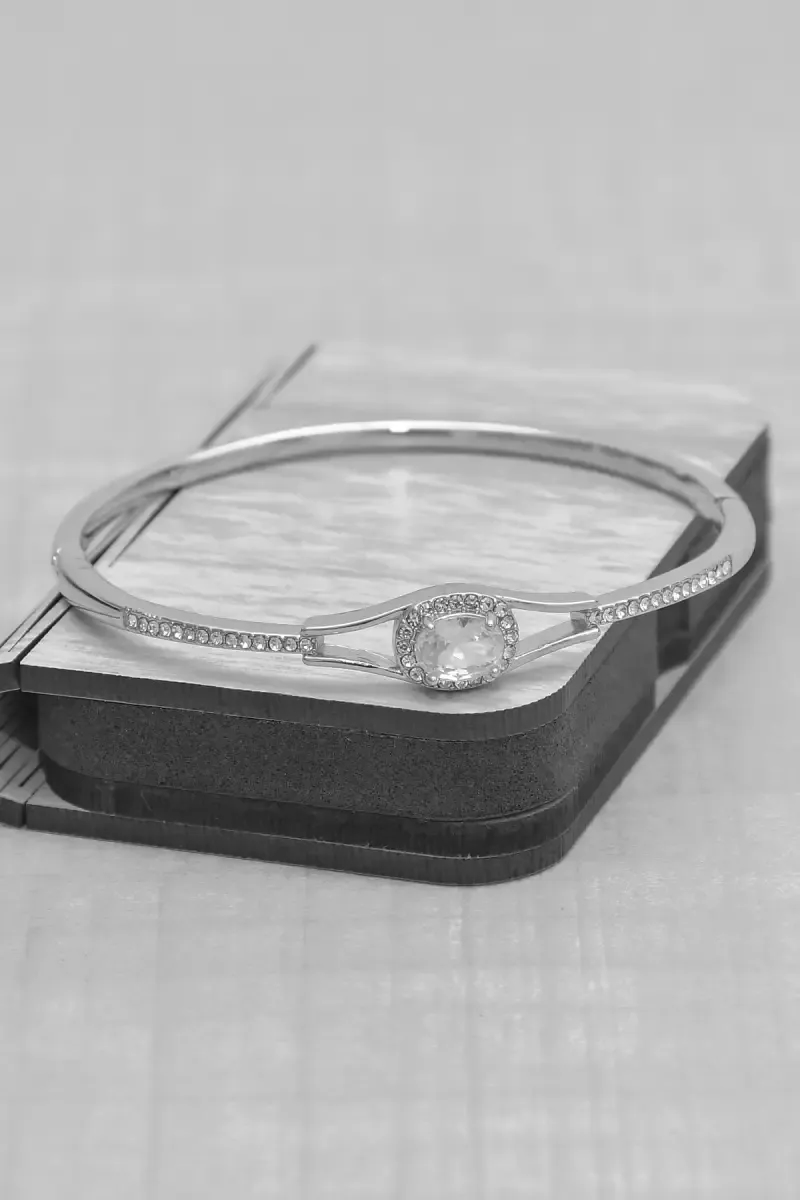 Silver Plated Crystal Cubic Zirconia Cute Bracelet For Women 