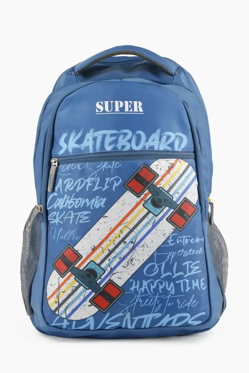 Polyester Skateboard Printed School Bag for Unisex