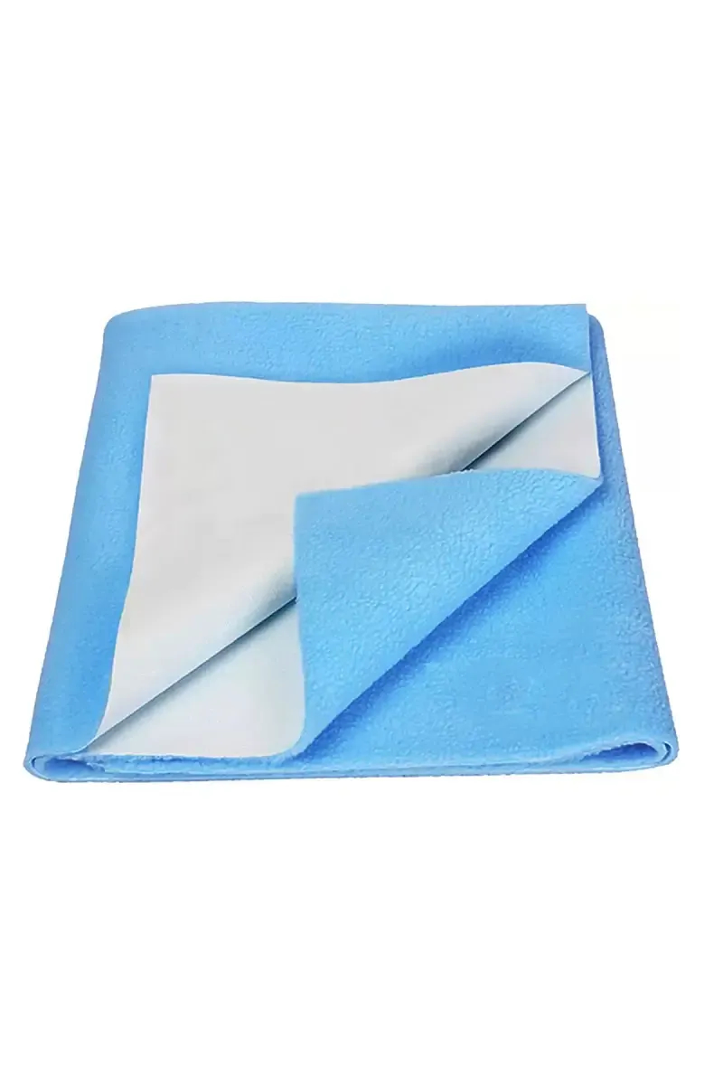 Baby Zone Polycotton Baby Bed Protecting Mat  -Pack of 1 Medium (Sky Blue)