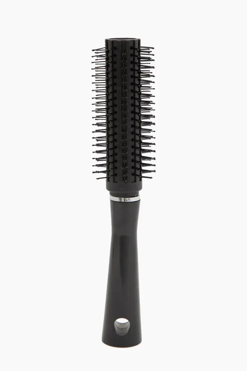 Roller & Round Comb Brush (Black) - Pack of 1