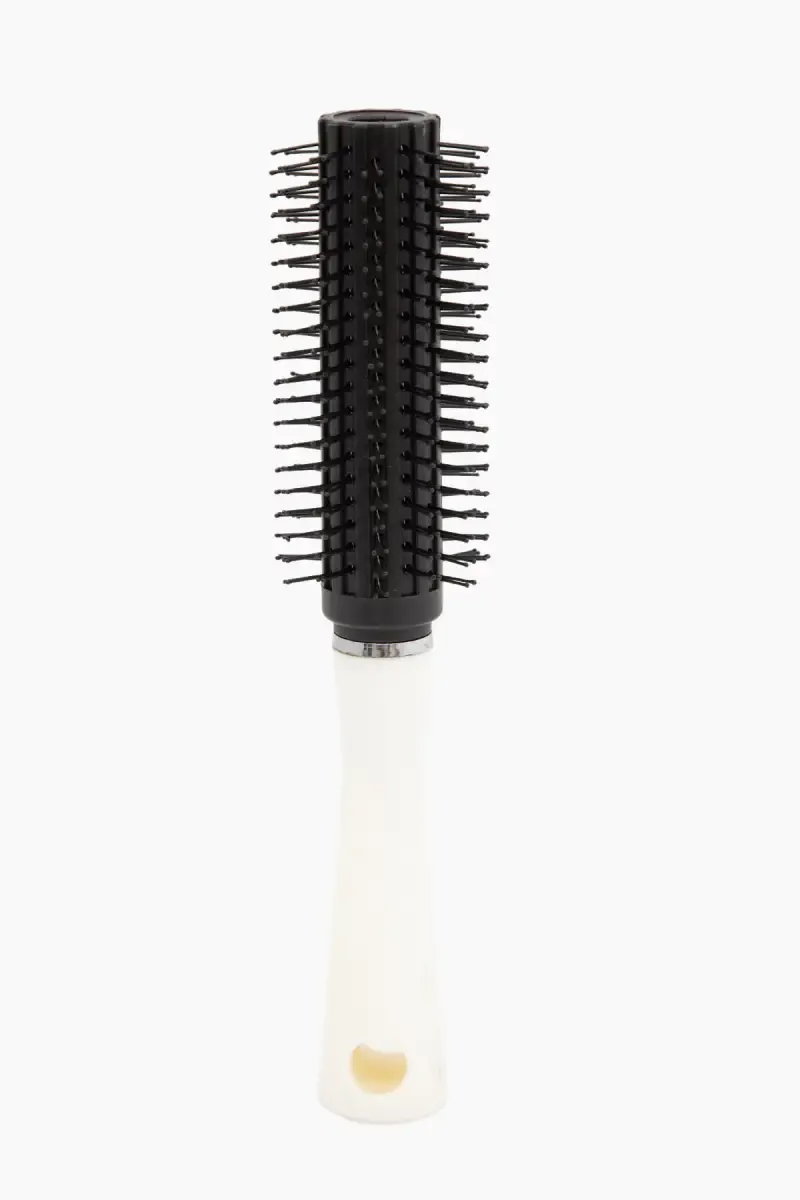 Roller & Round Comb Brush (White) - Pack of 1 