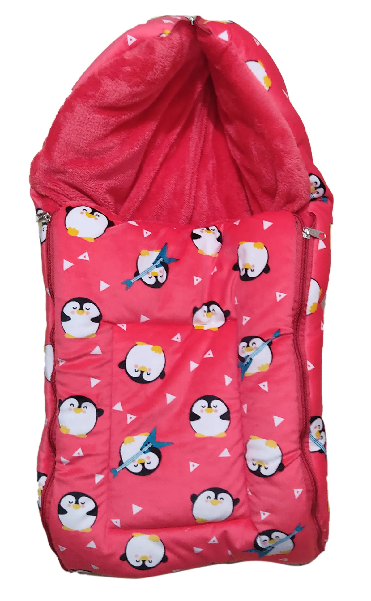 Babyzone Born Baby Coral Fleece Sleeping Bag Pack of 1 (Red)