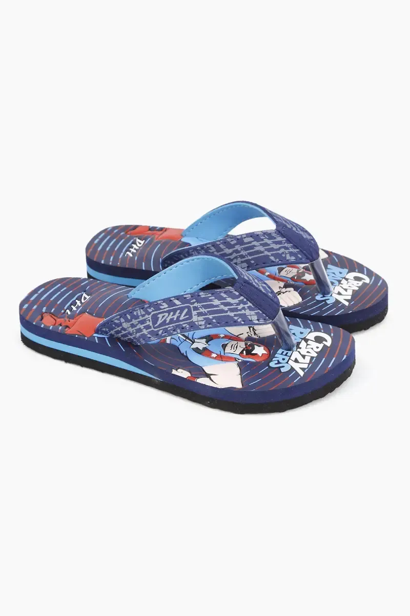 Boy's Cartoon Printed Flip Flops