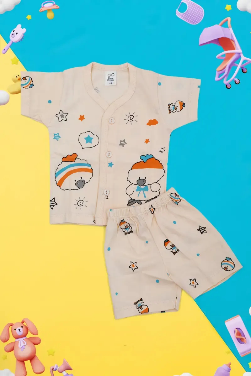 Just Born Printed Shirt with Shorts Set (2-Pcs Set)