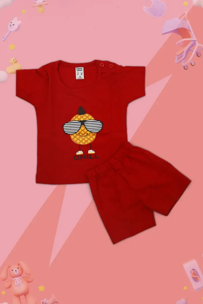 Just Born Printed T-shirt with Shorts Set (2-Pcs Set)