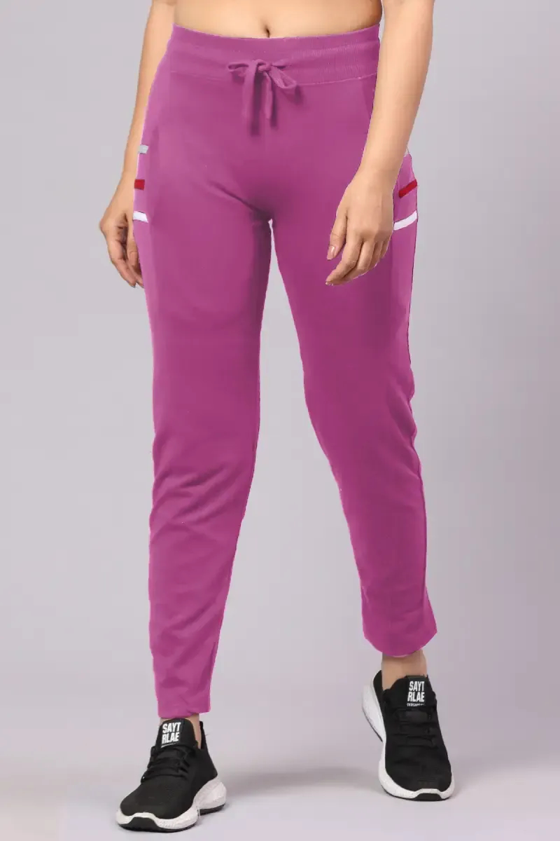 Cotton Blend Track Pant for Women