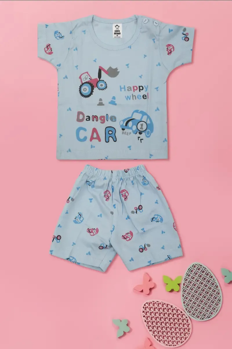 Just Born Printed T-shirt with Shorts Set (2-Pcs Set)