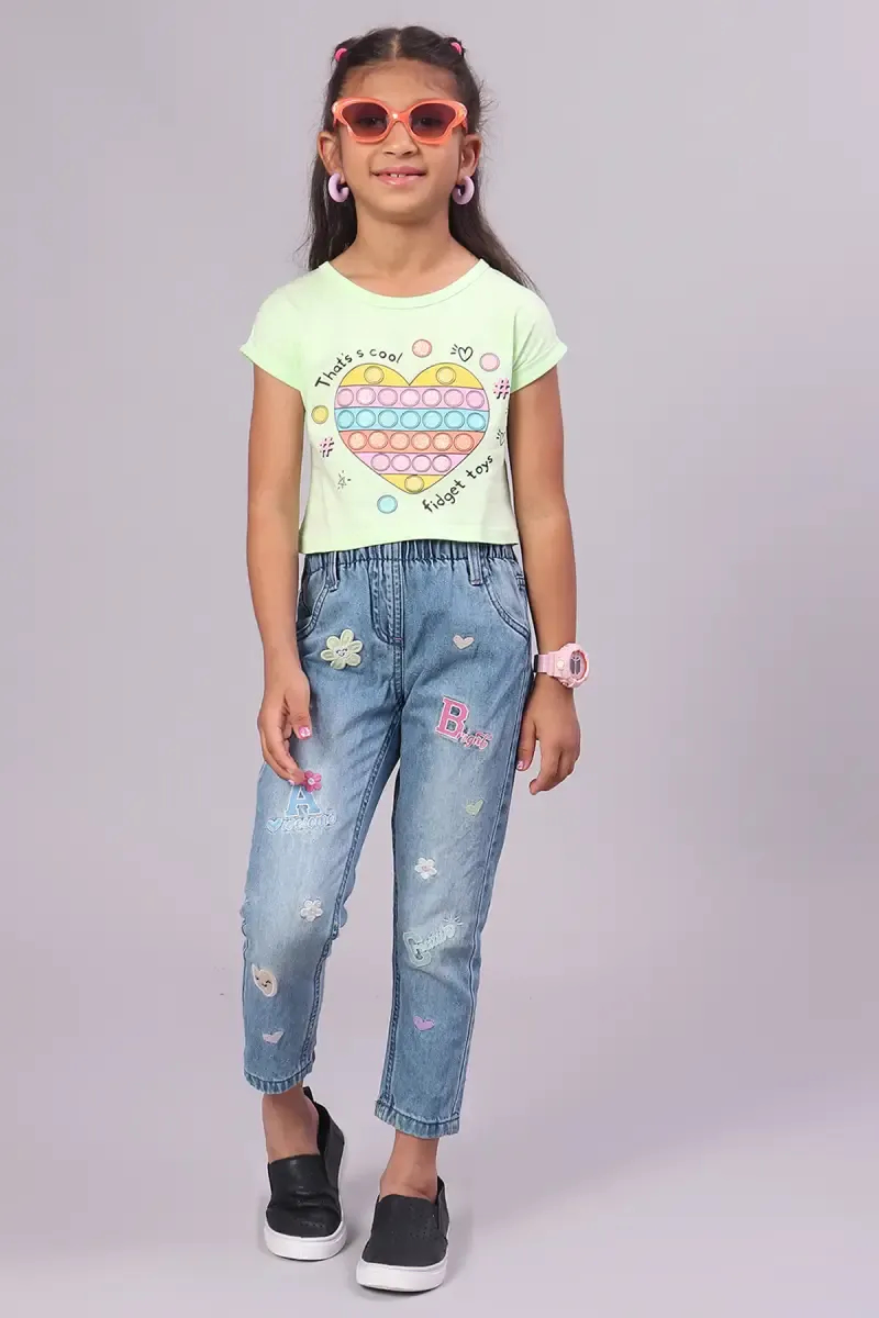 Cotton Printed T-Shirt for Girl (3-16 Yrs)