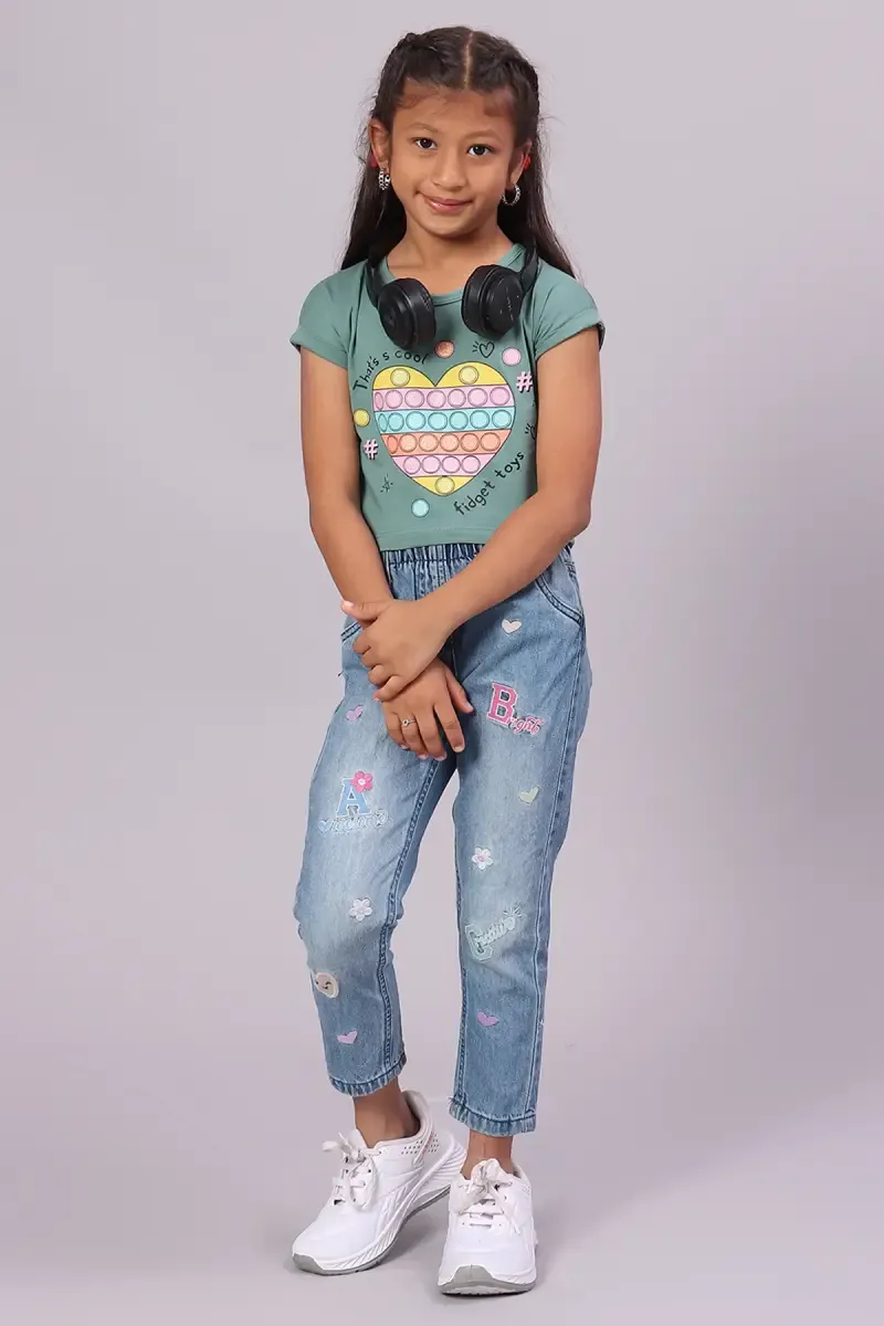 Cotton Printed T-Shirt for Girl (3-16 Yrs)