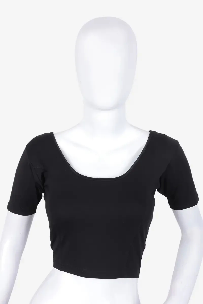 Cotton Lycra Solid Readymade Blouse for Women