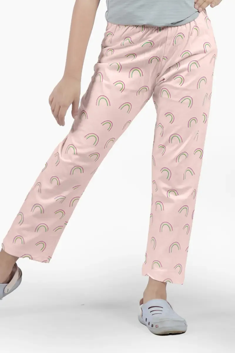 Girl's Cotton Printed Pyjama Pant (4 - 8 Yrs)