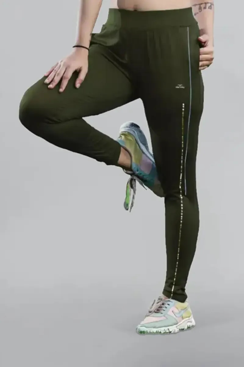 Derkley Cotton Regular Fit Track Pant for Women