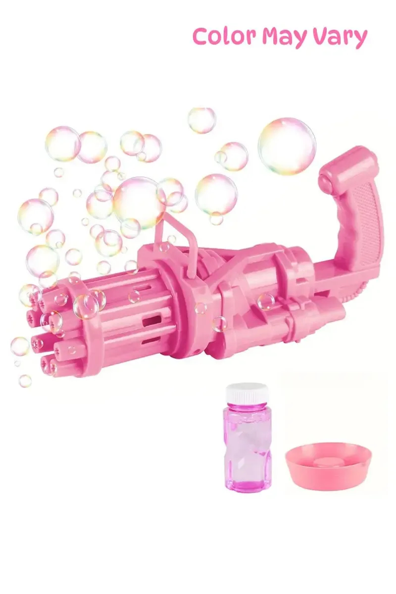 Bubble Maker Machine Water Gun Toys For Kids ( Pink )