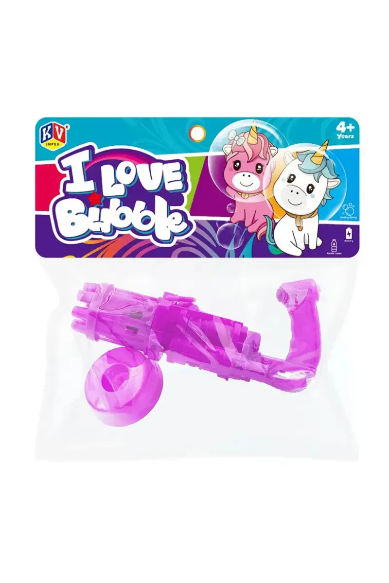KV Impex Bubble Maker Machine Water Gun Toys For Kids (Purple)