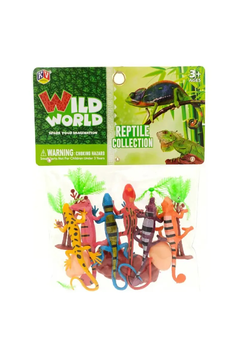 Rubber Realistic Animal Figure Toy (Lizard)- 11 Pcs