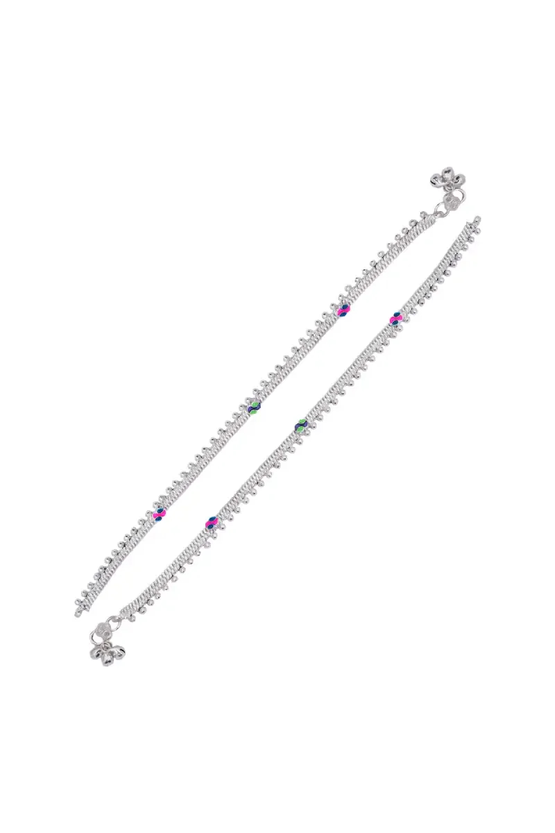 Alloy Silver Plated Anklets for Women and Girls