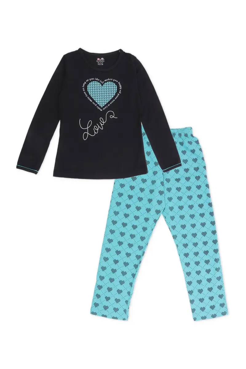 Cotton Printed Pyjama Set for Girls