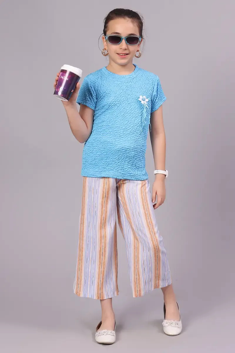 Cotton Blend Solid T-Shirt for Girl (2-14 Yrs)