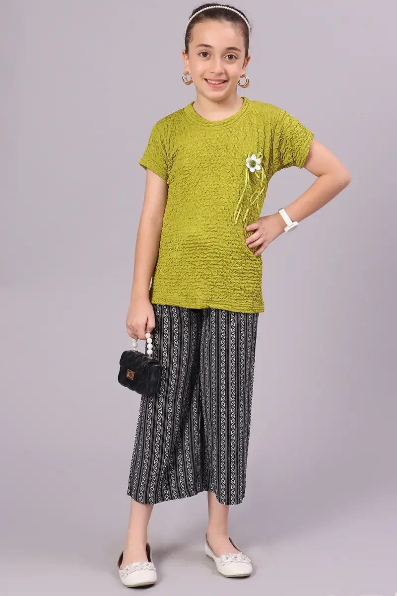 Cotton Blend Solid T-Shirt for Girl (2-14 Yrs)