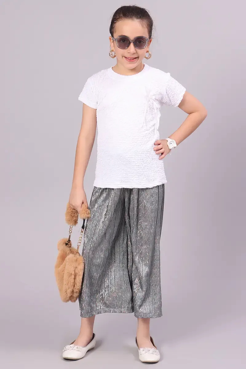 Cotton Blend Solid T-Shirt for Girl (2-14 Yrs)