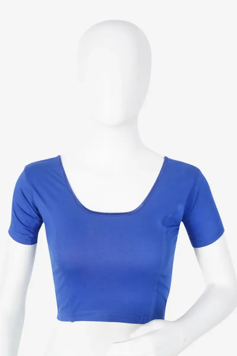 Cotton Lycra Blend Solid Readymade Blouses for Women 
