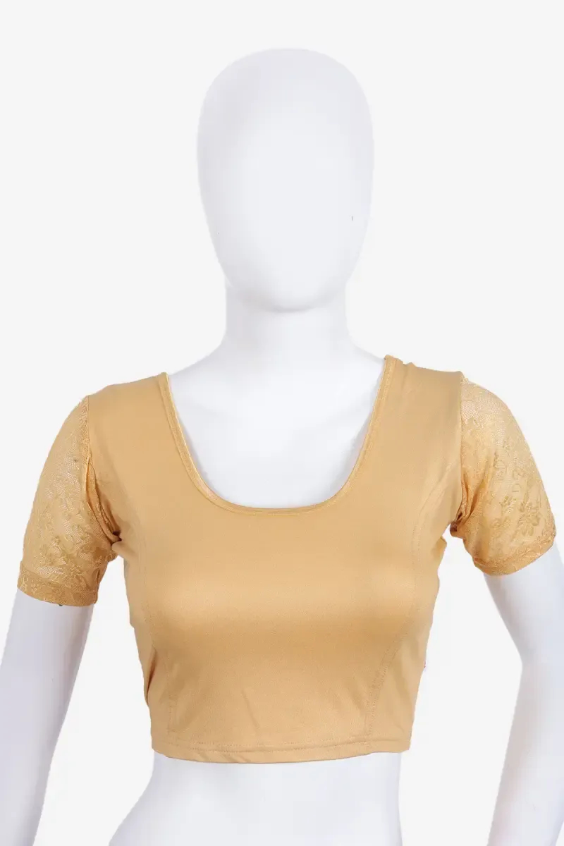 Cotton Lycra Blend Shimmer Readymade Blouse for Women